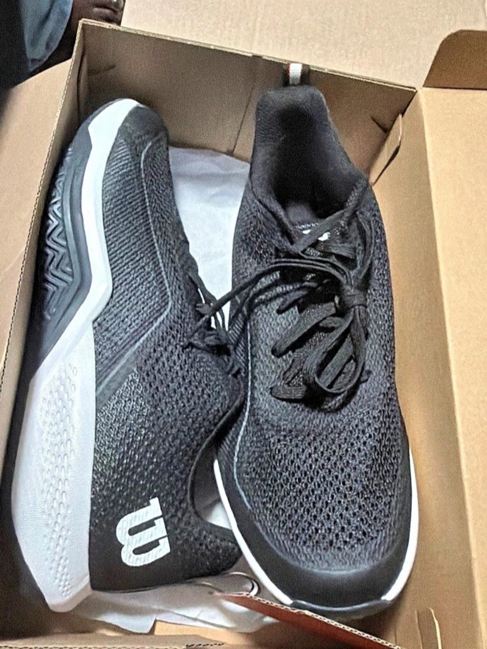 Wilson Rush Pro Lite Tennis Shoes Ebony Black WRS333210 Men's Size 9.5